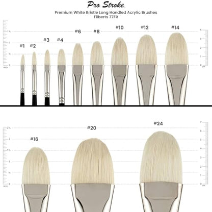 Creative Mark Pro Stroke Chungking Paint Brush - Filbert Set of 5 - style: Filberts