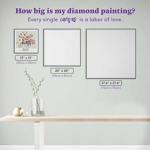 DIAMOND ART CLUB Blushing Blossoms Diamond Art Kits for Adults - color: Blushing Blossoms
