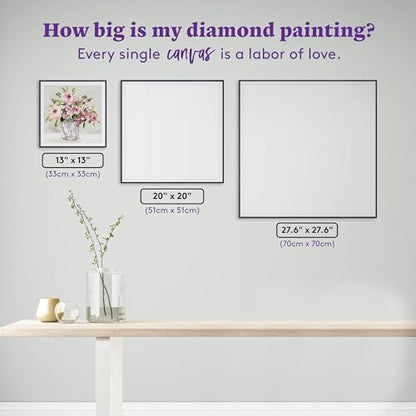 DIAMOND ART CLUB Blushing Blossoms Diamond Art Kits for Adults - color: Blushing Blossoms