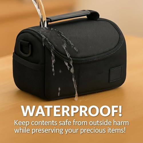 eCostConnection Medium Camera Bag Case – Soft Padded Camera Equipment Bag for DSLR & Mirrorless Cameras, Fits Nikon Canon Sony, Protective Shoulder Carry Bag - size: Medium