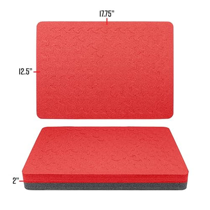 Eylar 20" Large Hard Case Equipped With Ragar Reconfigurable & Reusable XP Crosslinked Foam, Waterproof, Shockproof For Gear, Drones And Cameras (2 Red/Black Ragar Layers) (White) - color: White