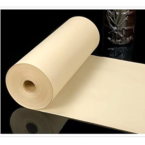 MEGREZ Roll Pack Thicken Chinese Calligraphy Paper - color: Yellow, size: 13.8 in x 328 ft