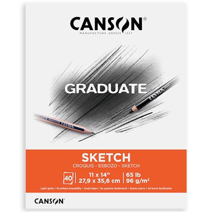 Canson Graduate Sketch Paper Pad, 11x14 in - size: 11x14 inch