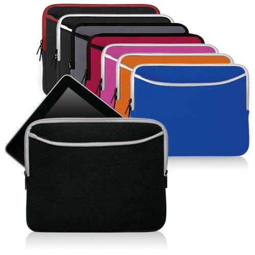 BoxWave Case Compatible with Vortex T10M Pro - SoftSuit with Pocket, Soft Pouch Neoprene Cover Sleeve Zipper Pocket - Crimson Red