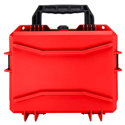 Eylar 13.8" Intact Series Compact Hard Camera Case, Lightweight and Durable Stacker Design with Foam - color: Red