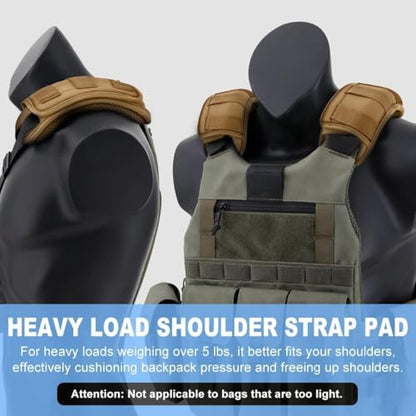 ZINMARK Professional Tactical Vest Shoulder Pad,Backpack Cushion,Khaki - color: Khaki