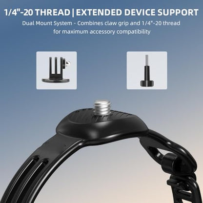 Silicone Camera Expansion Mount 1/4 Inch Thread Black Bracket Holder Quick Install & Disassemble Fit for Mavic Drone Sports Action Camera Connector