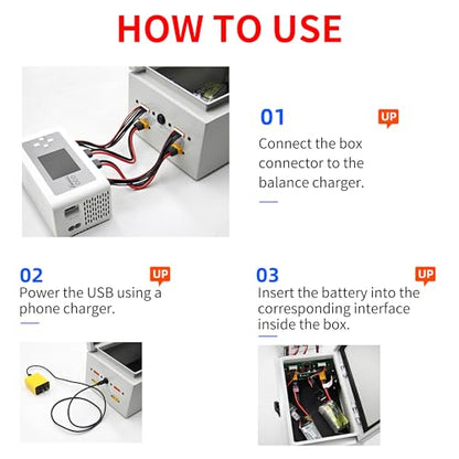 SPEEDY BEE Guardme AN9 Lipo Battery Storage：Fireproof Lithium Battery Container Case, Explosion-Proof Charging Box for RC Parts Rc Car FPV Hobbies Bat-Safe