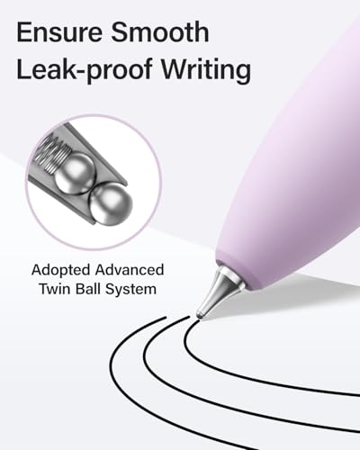 inkipen 8 Pcs Gel Pen-with Fidget Clip, Black Ink, Fine Point(0.5mm) - color: Morandi-8PCS