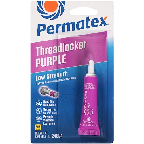 Permatex 24024 Low Strength Threadlocker Purple, 6 ml Tube - size: 6 ml (Pack of 1)