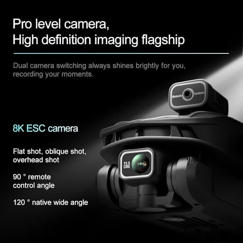 FPV Drone with 4K UHD Camera for Adults, V168 Pro Max GPS Drone with 360° Obstacle Avoidance Brushless Motor RC Drone with 4.5" HD Screen on Controller, Auto Return Altitude Hold Headless Mode, Optical Flow Hover Foldable RC Quadcopter with Screen Remote