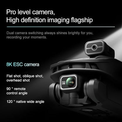 FPV Drone with 4K UHD Camera for Adults, V168 Pro Max GPS Drone with 360° Obstacle Avoidance Brushless Motor RC Drone with 4.5" HD Screen on Controller, Auto Return Altitude Hold Headless Mode, Optical Flow Hover Foldable RC Quadcopter with Screen Remote