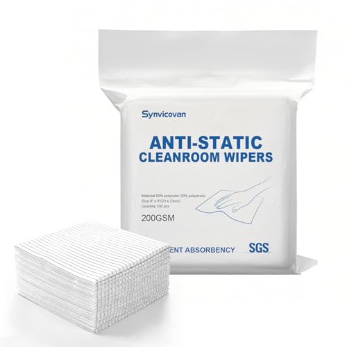 Anti-Static Microfiber cloths 9"x9"(100 Pcs,200GSM) - size: 9" x 9" (Pack of 100)