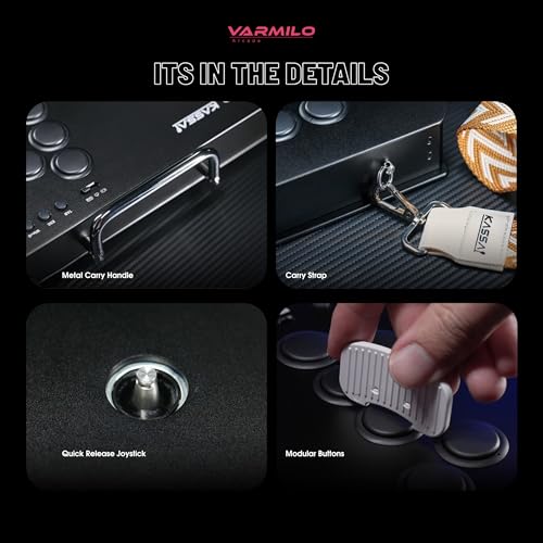 VARMILOARCADE Kassai Arcade Fight Stick Rapid Trigger Tournament Grade Controller for Fighting Games Two Versions Standard PC Only or Pro Compatible with PC PS4 PS5 Switch1 Switch2 (Golden Cosmos(Special Edition), Standard (PC))