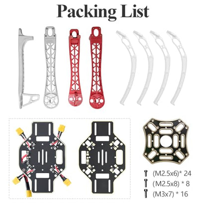 HAWK’S WORK F450 Drone Frame, 450 mm Quadcopter Frame Kits with Stands DIY Drone Kits to Bulit (Original version) - size: Original