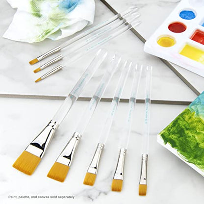 Royal & Langnickel Aqualon Flat & Shader Artist Brush Set, 8-Piece