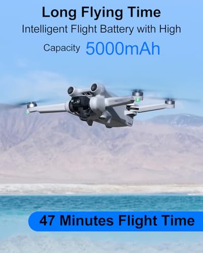 Mini 5 Pro/4 Pro/3 Battery Plus, 5000mAh Replacement Intelligent Flight Battery Plus, 47 Mins Max Flight Time Battery for DJI Mini 5 Pro Drone (Only for DJI Original Chargers)