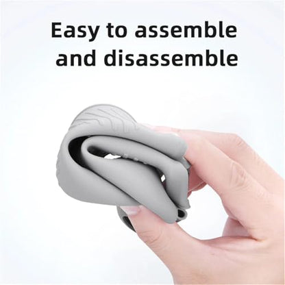 Silicone Case Cover + Thumb Rocker Sticks + Nylon Lanyard Neck Strap for DJI RC 2 Accessory Bundles for DJI Avata 360 Mini 5 Pro MINI 4 Pro Air 3S AIR 3 Flip Drone RC2 Controller(Grey) - color: Grey