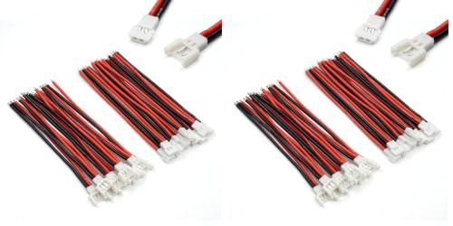 10 Pairs 2.0mm Spade 2P Cable 8cm Lead Plug Connector Male and Female for 1S Lipo Battery Charging Drone Syma X5C X5SW SNAPTAIN S5C (Pack of 2) - size: 80 millimeters (Pack of 2)
