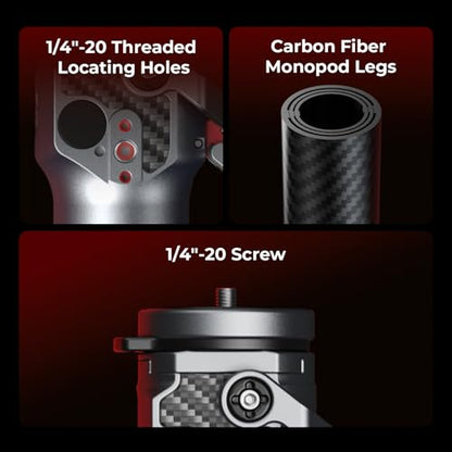 SmallRig 65.6"/ 166.5cm Carbon Fiber Ball Head Monopod for Camera - size: 166.5cm / 65.6"