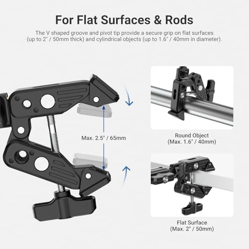 NEEWER Basics Magic Arm with Desk Clamp for Phone Webcam Camera Mic, UA062