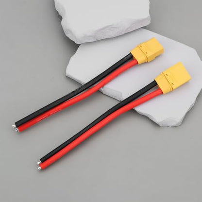4Pcs XT90 Male Fmale Plug Socket Incl Silicone Cable Coupling for Model Car 15cm 12AWG - size: XT90