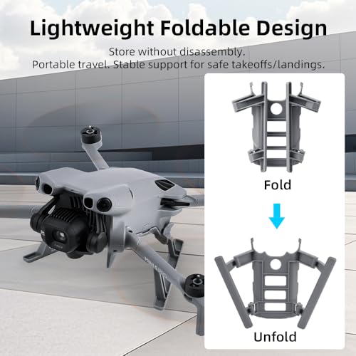 CAPART Landing Gear for DJI Mini 5 Pro, Foldable Landing Legs Quick Release Extended Feet Replacement Accessories