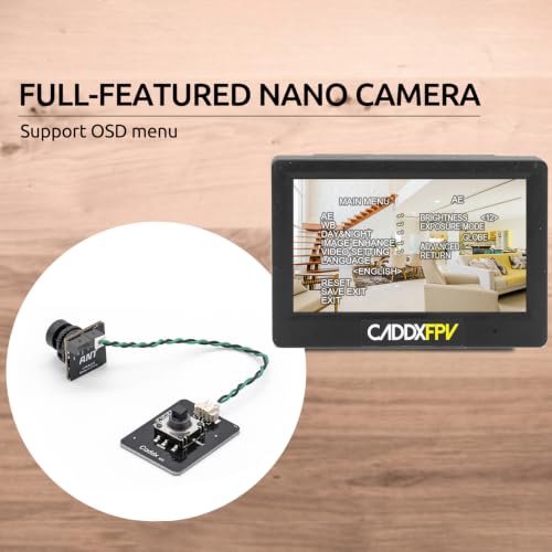 CADDXFPV Ant Analog FPV Camera, Global WDR, 1200TVL, FOV 165°, 16:9(Silver)