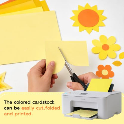 25 Pack Goefun Yellow Card Stock Paper 8.5 x 11 - color: Yellow