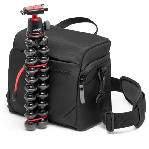 Manfrotto Advanced Shoulder Bag L III, for Reflex and Mirrorless Camera with Lens, Camera Case with Tripod Mount and Rain Cover
