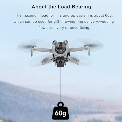 Mini 4 Pro Airdrop System, Quick Release Payload Delivery Transport Device Wedding Drone Fishing Bait Search & Rescue for DJI Mini 4 Pro Drone Accessories