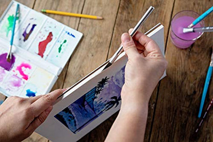 Strathmore 400 Series Watercolor Block, Cold Press, Bound (4 Sides), 15 Sheets/Block, White, 9 x 12 inches (Pack of 12) - size: 9 x 12 inches (Pack of 12), style: Block