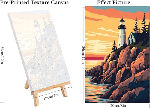 6 Pack National Park Framed Paint by Numbers Kit for Adults Beginner - color: scenery