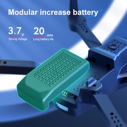 V13 Drone 6K Dual Camera 2 Batteries FPV Foldable Quadcopter