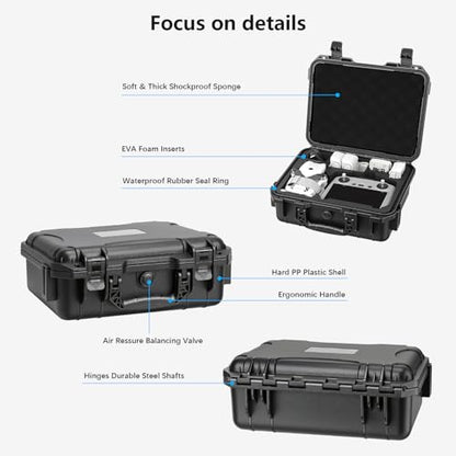 FPVtosky Waterproof Hard Case for Lito X1, Fly More Combo, Compatible with RC 2 Controller, Battery, Charger Hub and Other Accessories[CASE ONLY]