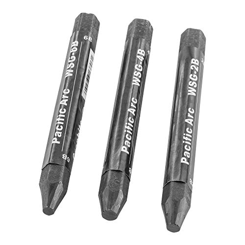 Pacific Arc Jumbo Water Soluble Graphite Sticks Set of 3, Soft 2B, 4B, 6B - style: 2B, 4B, 6B