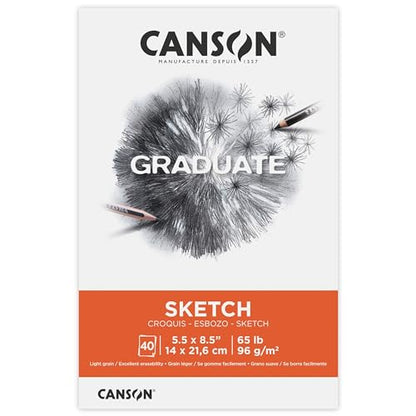 Canson Graduate Sketch Paper Pad, 5.5x8.5 in - size: 5.5x8.5 inch