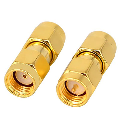 SMA Male to RP-SMA Male Adapter Coax Gender Changer RF Connector 2 Pack