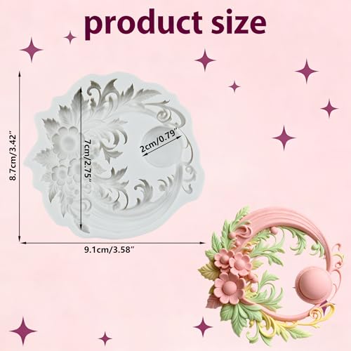 Baroque Silicone Mold Curlicues Scroll Lace Polymer Clay Mold - color: Style P