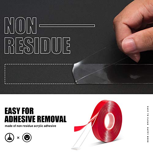 Double Sided Tape Heavy Duty, 1/2" Acrylic Clear Mounting Nano Tape, 10 ft - size: 1/2