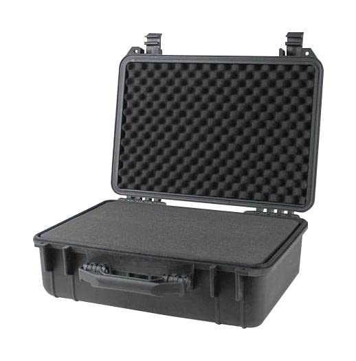 multicomp PRO Weatherproof Equipment Case, made of Polypropylene Plastic, Black with Foam Insert (18" X 14" X 7" (L x W x H)) - size: 18" X 14" X 7" (L x W x H) (BLACK)