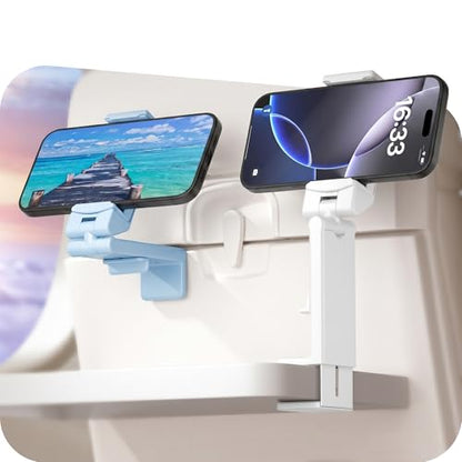 Perilogics Airplane Phone Holder Mount, Plane Travel Essentials - color: Blue / White