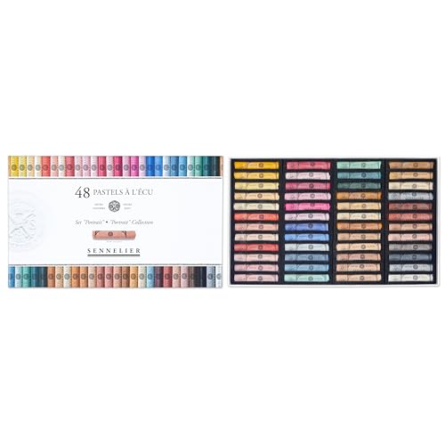 SENNELIER Extra-Soft French Pastel Portrait Professional Artist Box Set, 48-Colors
