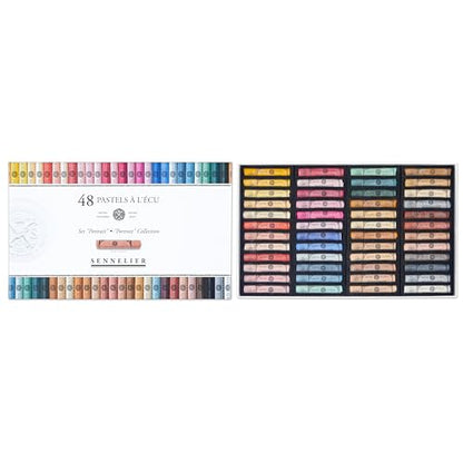 SENNELIER Extra-Soft French Pastel Portrait Professional Artist Box Set, 48-Colors