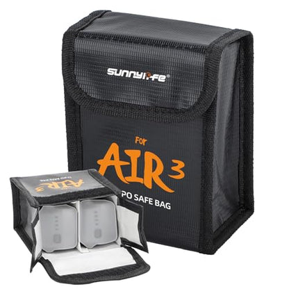 Lipo Storage Bag for DJI Air 3s / Air3 Battery (for 2 batteries) - size: Medium (for 2pcs batteries)
