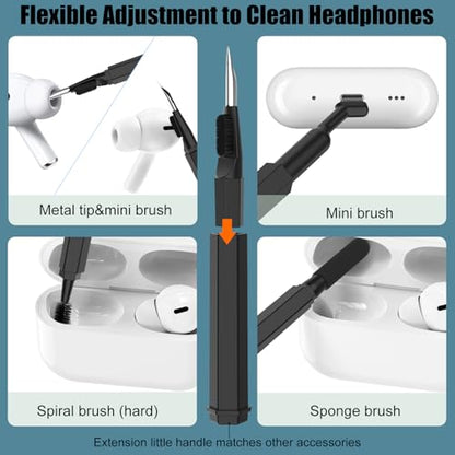 VICHYIE 20 in 1 Multifunctional Cleaner Kit for Electronic Devices (Black) - color: Black