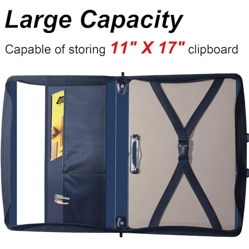 Acocony 11x17 Art Portfolio PP Material Blue Pack of 1 - color: Blue
