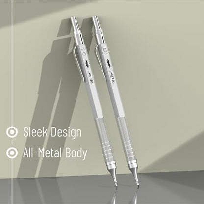 Mr. Pen- Metal Mechanical Pencil Set with Lead Refills & Erasers, 2 Pack