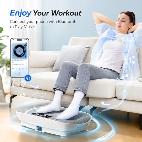 MERACH CV30 Pro Curved Vibration Plate Exercise Machine, Powerful & Quiet - color: Gray