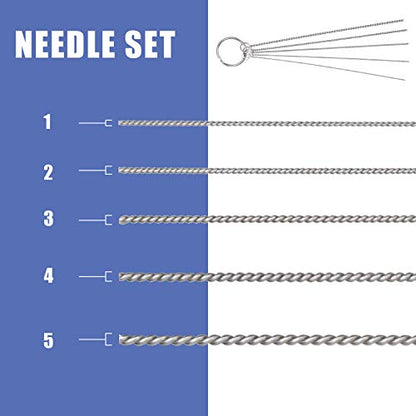 AGPTEK Airbrush Cleaning Kit - Glass Cleaning Pot, Filters, Scraper Needle, Tube Brushes